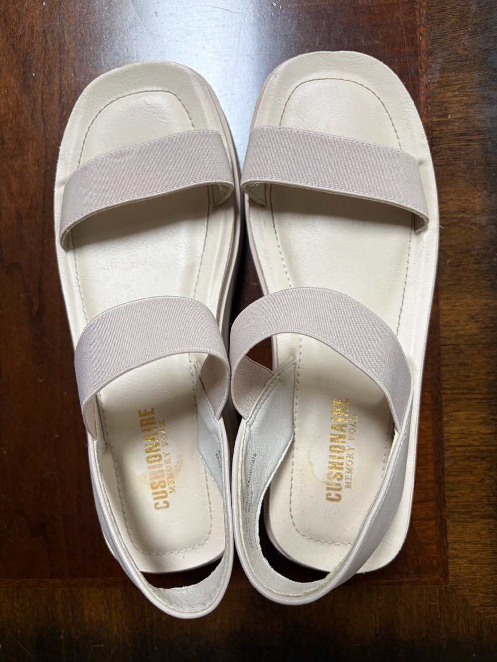 Women's Elastic Strap Sandals in Light Beige
